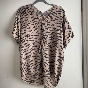 Cabi silk printed blouse size M